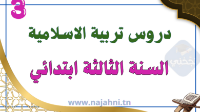 دروس التربية الاسلامية سنة ثالثة ابتدائي