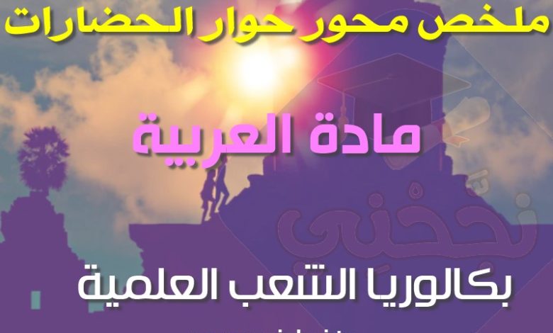 تلخيص محور حوار الحضارات مادة العربية