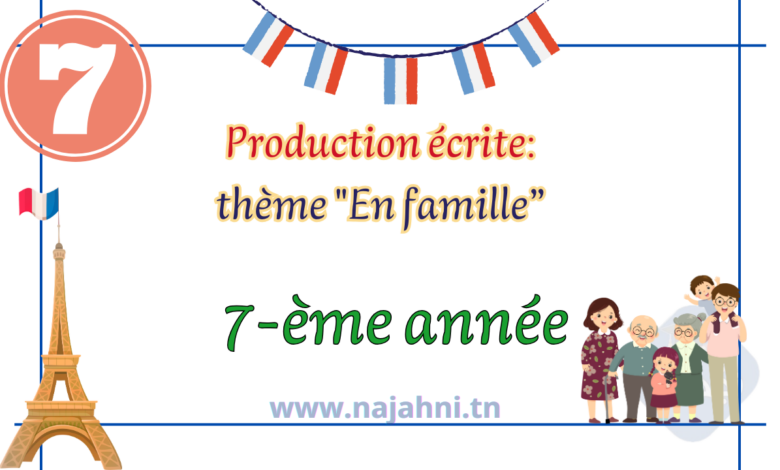 "Expression écrite: 7ème Module 1 " En famille