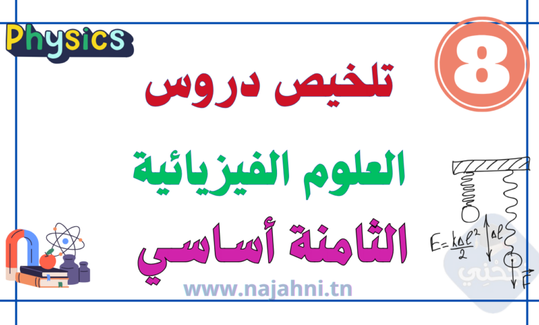 ملخصات العلوم الفيزيائية سنة ثامنة أساسي