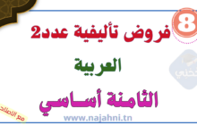 فروض تأليفية عدد2 في العربية ثامنة اساسي