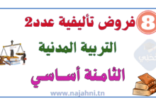 فروض تأليفية عدد2 في التربية المدنية 8 أساسي